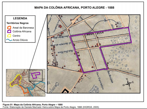 Mapa da Colonia Africana, Porto Alegre- 1888