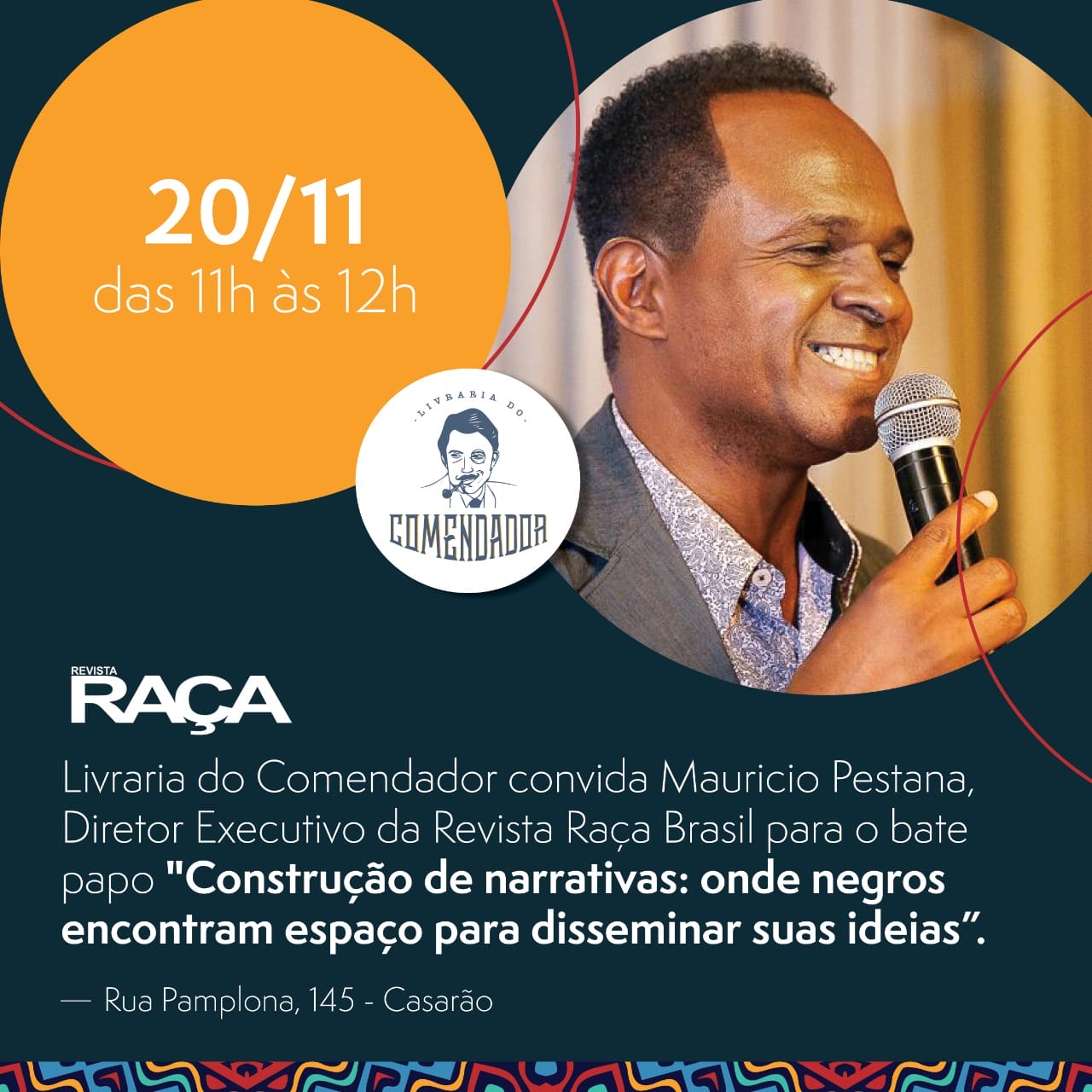 Diretor executivo da Raça Brasil faz palestra gratuita na Livraria do Comendador