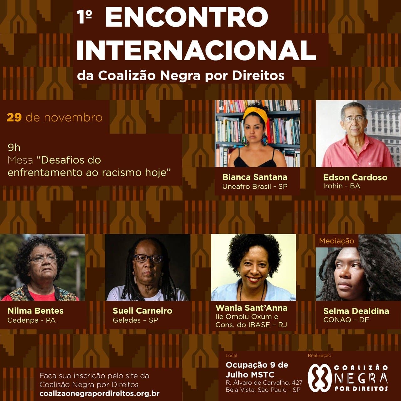 I Encontro Internacional da Coalizão Negra Por Direitos: Brasil, Estados Unidos, Equador, Colômbia e África do Sul