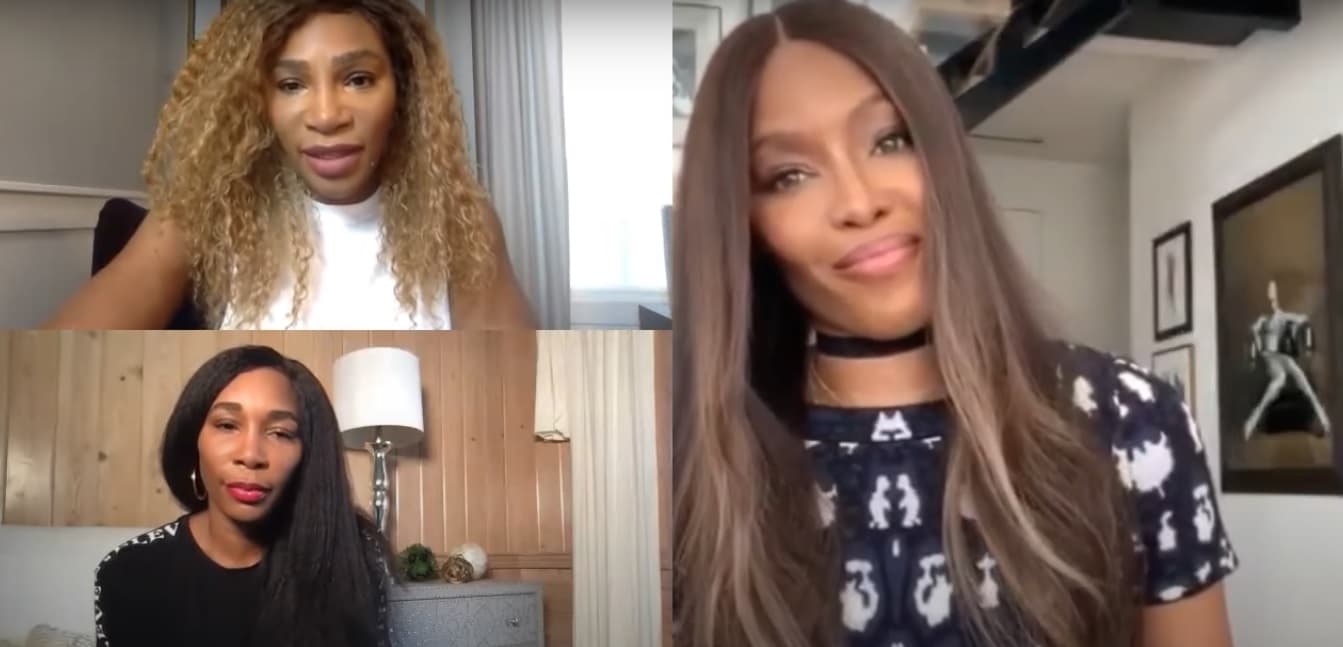 Em conversa com Naomi Campbell, Serena e Venus Williams ironizam racismo nos EUA: ‘Todo o mundo tem que ser amigo da vencedora’
