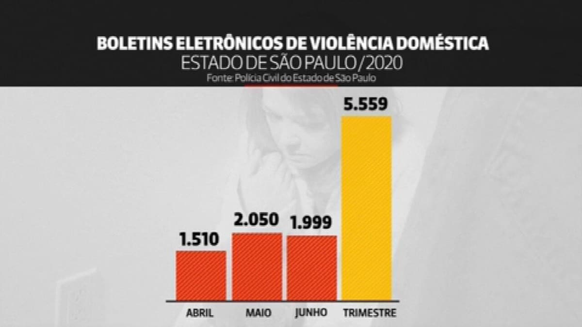 Estado de SP registra 62 casos de violência doméstica por dia pela internet durante quarentena