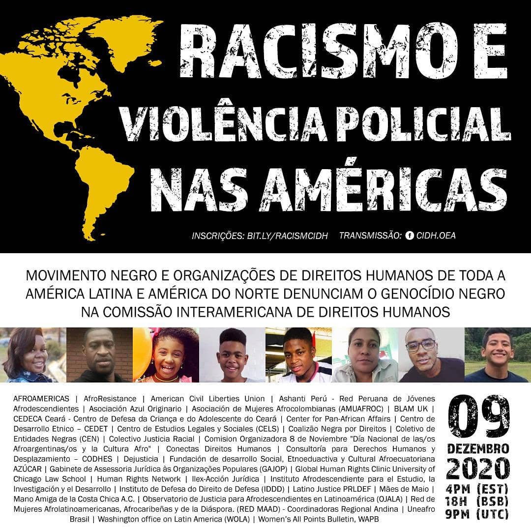 Coalizão Negra por Direitos denuncia racismo e a violência policial nas Américas