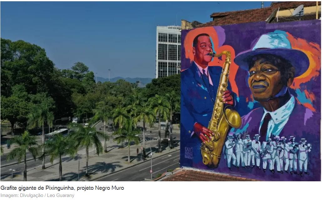 Gigantes negros da cultura ganham homenagem à altura nos muros do Rio