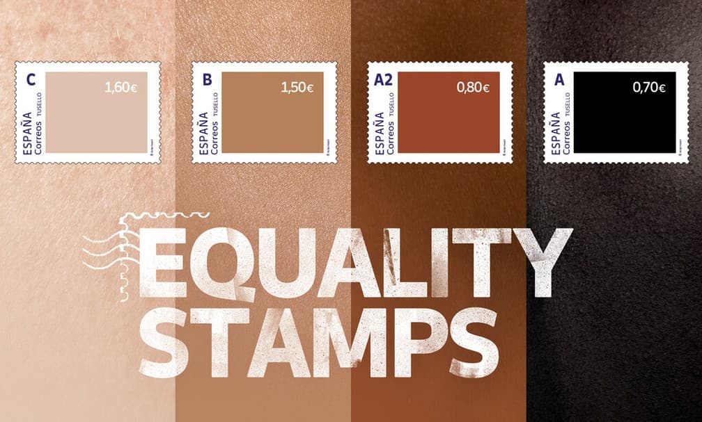 Acusado de racismo, correio da Espanha suspende venda de selos com tons de pele