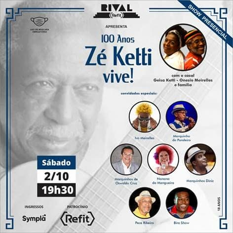 100 anos de Zé Ketti vive! show presencial