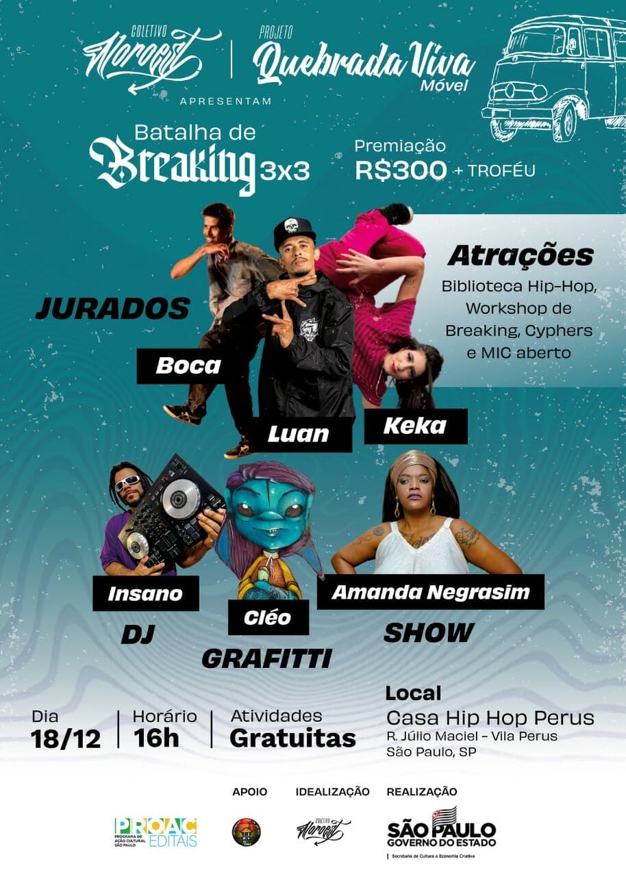Casa do Hip-Hop Perus recebe o evento “Quebrada Viva” do Coletivo Noroest