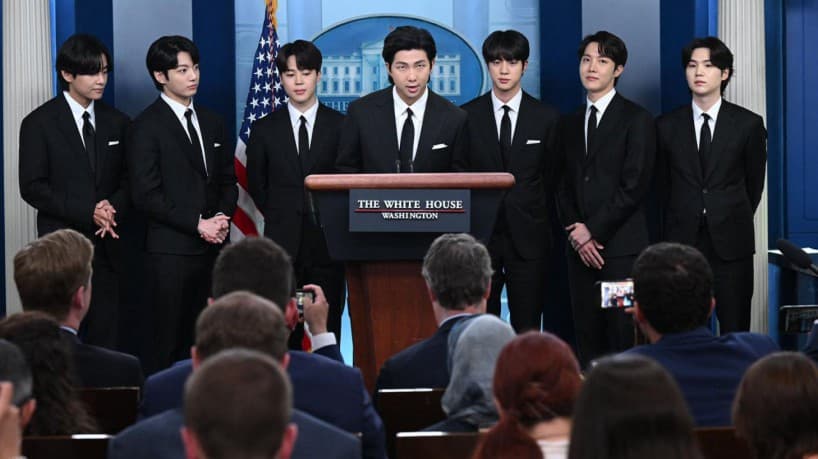 BTS se reúne com Biden e discursa sobre crimes de ódio contra asiáticos