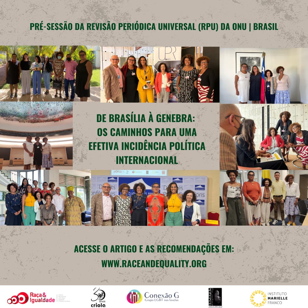 Delegação brasileira participa das pré-sessões da RPU da ONU, na Suíça, com recomendações sobre discriminação racial no Brasil