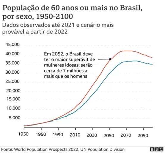 Por que população brasileira fica mais feminina e idosa — e como isso molda  futuro do país - Geledés